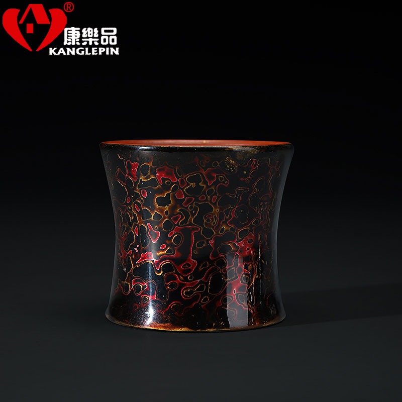 Recreational product lacquer tea Chinese violet arenaceous kung fu tea cups manual Chinese lacquer master cup single CPU ceramic sample tea cup