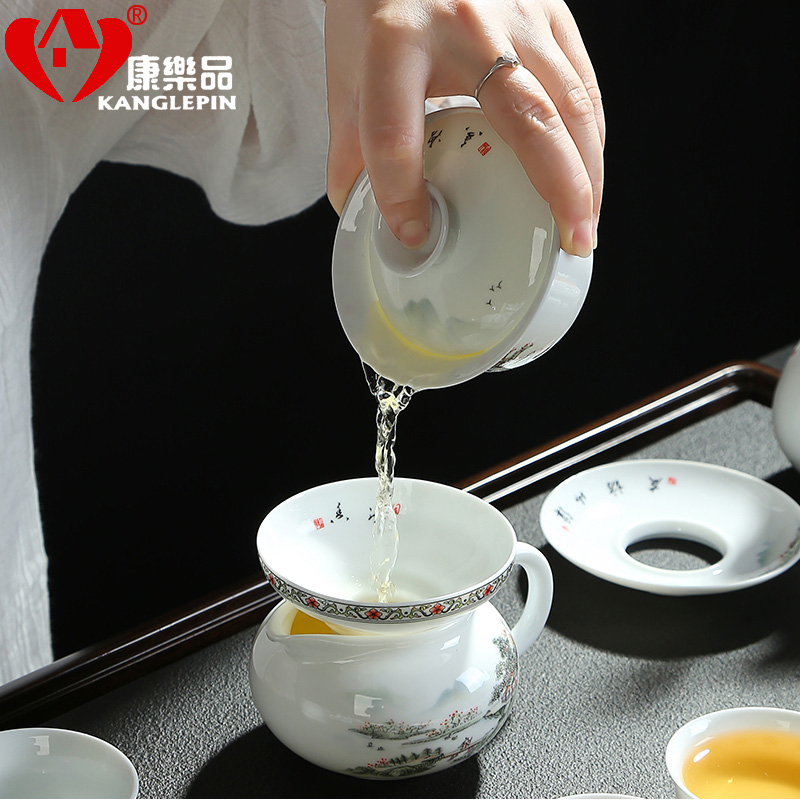 Recreational tea with 26 head pastel khe sanh friends jingdezhen ceramic kung fu tea sets accessories teapot teacup