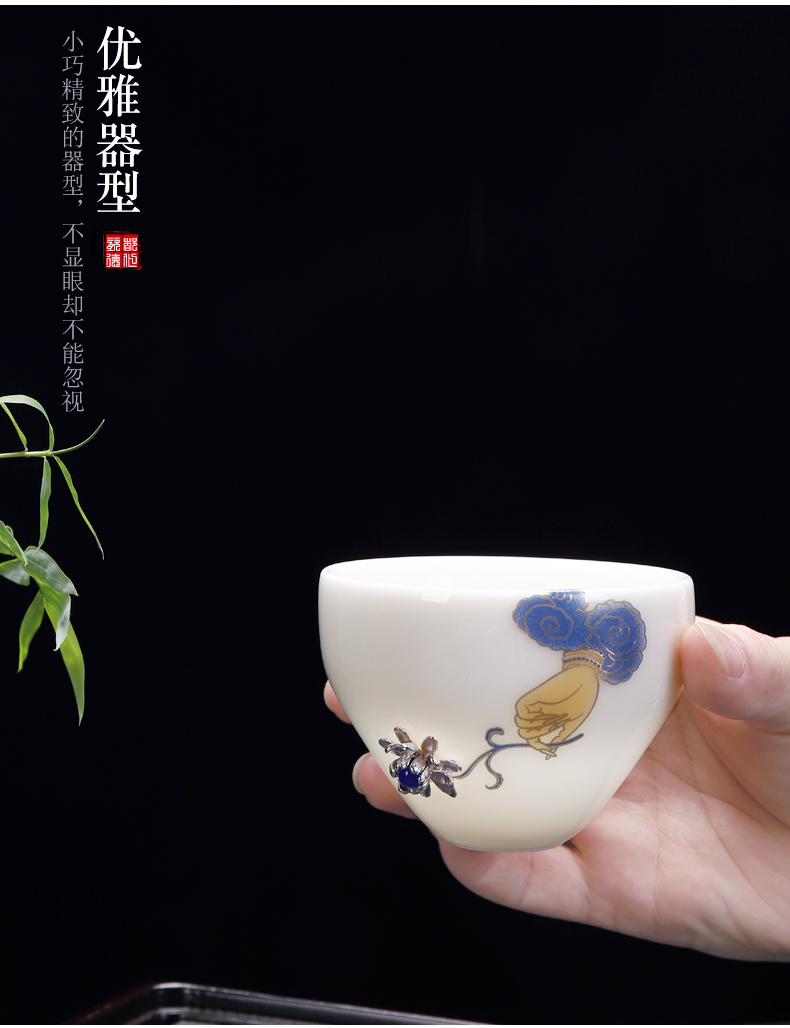 Leisure products manufacturers shot kung fu tea set up ceramic sample tea cup porcelain teacup single CPU master cup tea cups