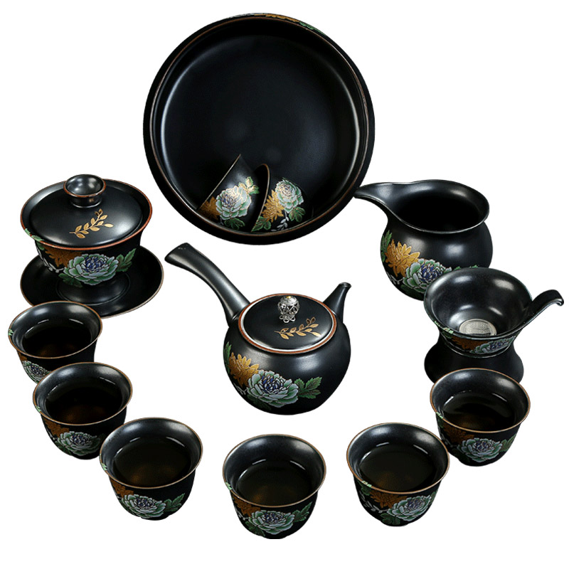 Recreation products elegant tea set ceramic simple kung fu tea tureen teapot teacup combinations of a complete set of office