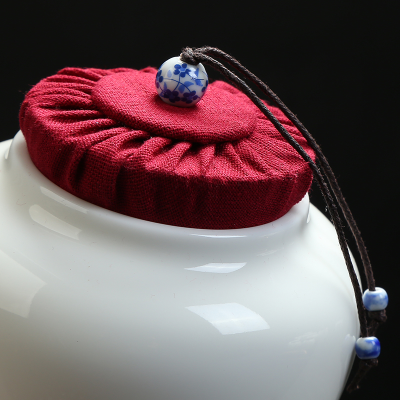 Recreational product white porcelain tea pot small jade porcelain POTS sealed tank scattered red green tea pu - erh tea boxes