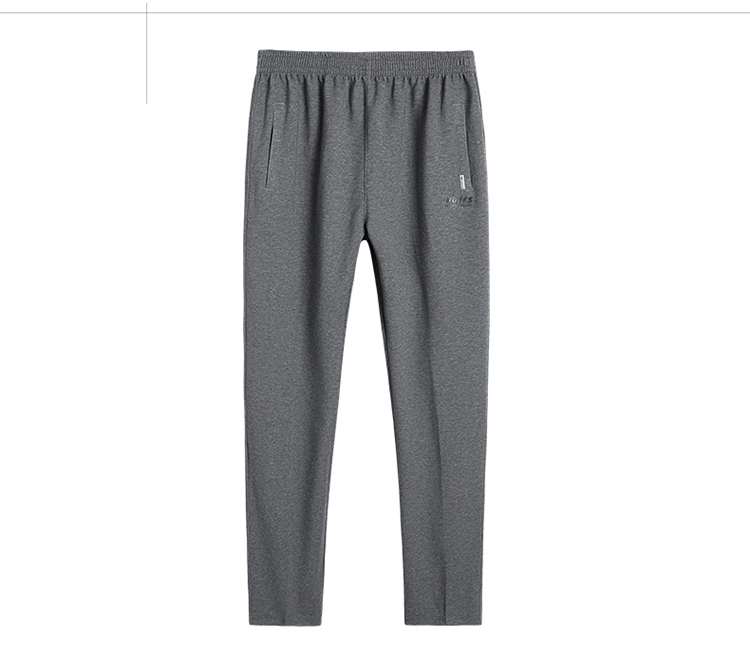Quần áo thể thao nam cộng với phân bón XL trung niên mùa xuân và mùa thu quần áo nam thêm lớn quần cotton thể thao quần áo unisex