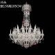 European-Style Crystal Chandelier for Duplex Living Room, Candle Lamp for Hotel Lobby, Luxurious and Grand Staircase Chandelier for Villa