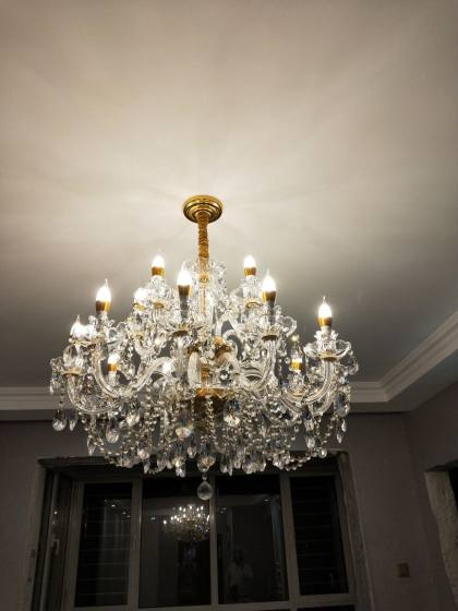 European-Style Crystal Chandelier, High-End Living Room Lamp, Luxurious and Elegant Dining Room and Bedroom Lamp, Light Luxury Villa Lobby Home Lamp