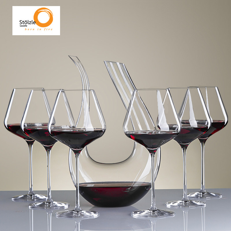 German Import Stolzle Crystal Red Wine Glass Home High Foot Burgundy Decanter Decanter Suit Wine Glass