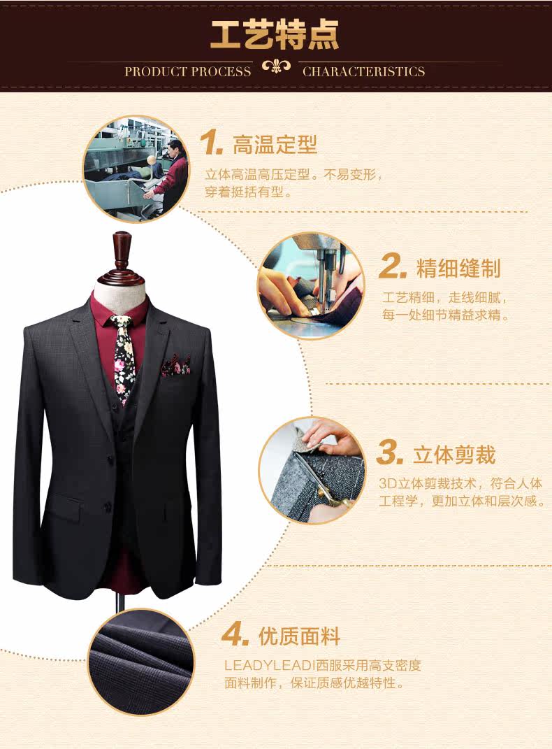 Costume homme en polyester pour Quatre saisons - Ref 1552773 Image 14