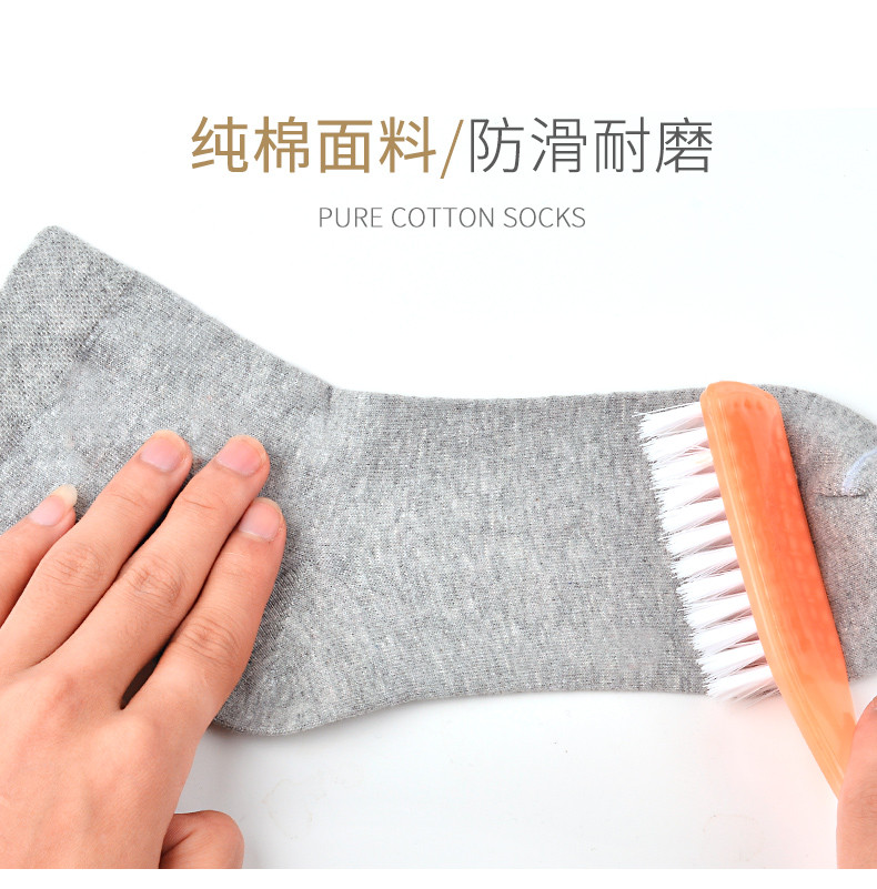 Vớ nam Langsha trong ống cotton mùa thu và mùa đông Tất nam bốn mùa 100% cotton thấm mồ hôi vớ vớ cotton kinh doanh đơn và đôi tất bông xù nam