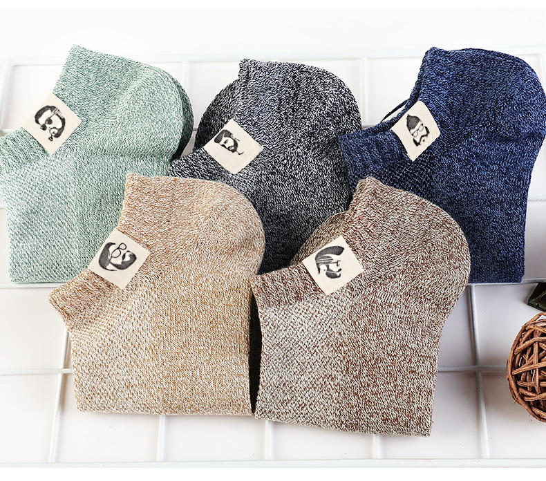 Quần tất nam cotton mùa hè mỏng phần thoáng khí thấp giúp vớ khử mùi mồ hôi cát mùa hè cotton ngắn vớ nam - Vớ sợi tre tất xỏ ngón