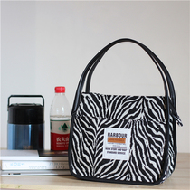Square Bag Lunchbox Lunch Box Handbag handbag Canvas Bag Small Carry Bag Office Worker With Dinner Bag Outside Summer Double Zipper