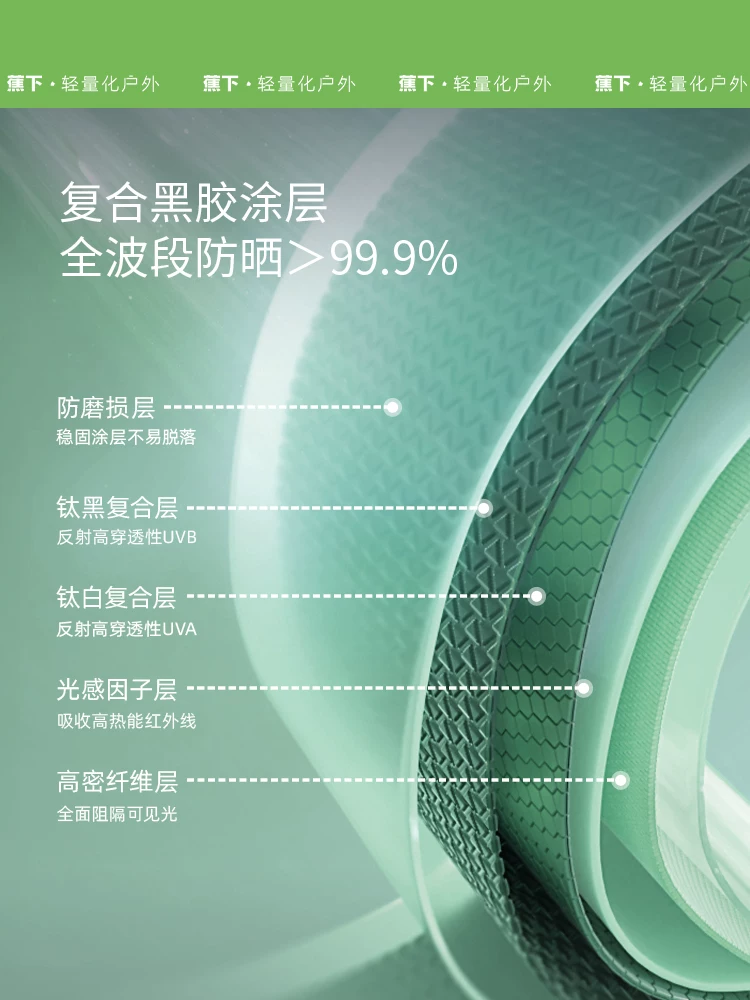 蕉下 Double-layer umbrella solar-powered, sun protection, UV protection
