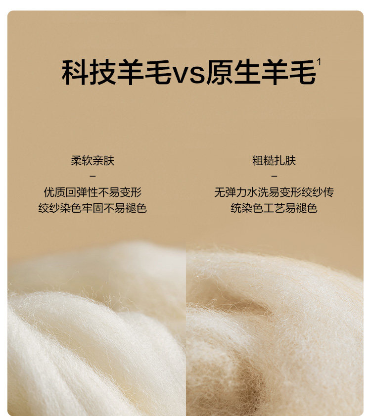 蕉下 暖霁系列冬季百搭情侣羊毛围巾披肩 图3