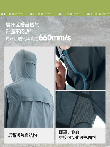 蕉下 Легкая и тонкая одежда для защиты от солнца, водоотталкивающая быстросохнущая дышащая куртка, защита от ультрафиолета