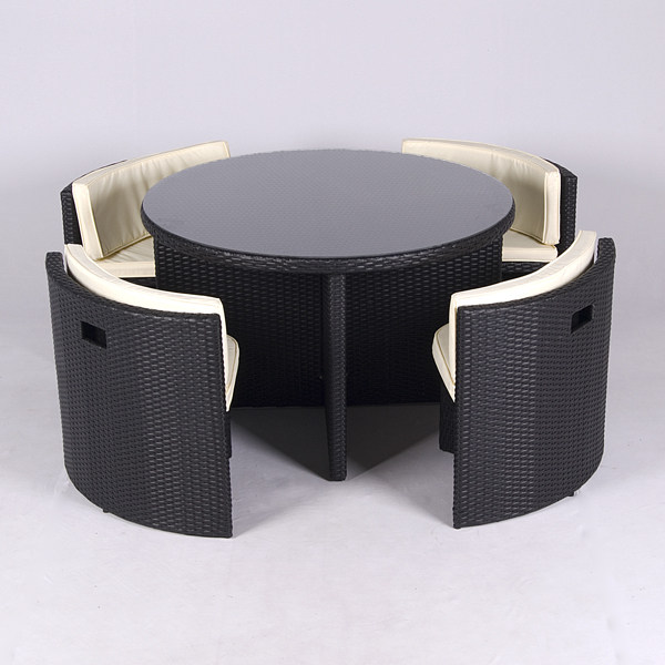 Dining table combination glass round table office negotiation table reception reception rattan table and chairs a table and four chairs fashion simple and modern