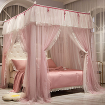 Three door open double floor domestic mosquito net single sell the old palace 2021 new bracket fixed without bracket