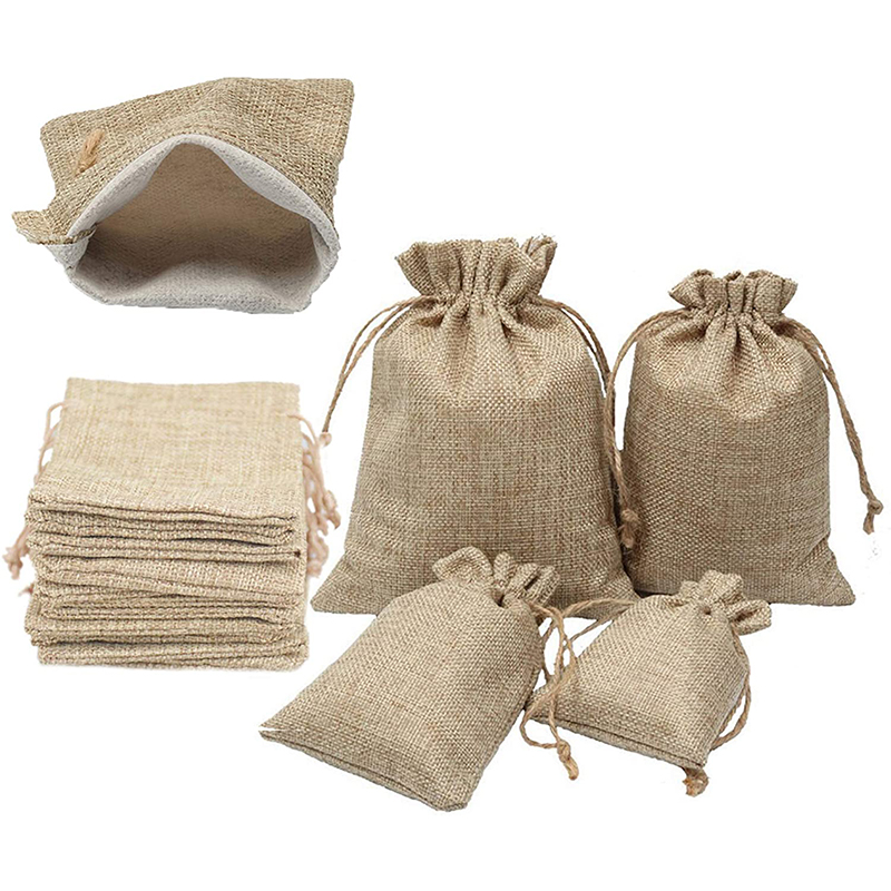 zakka Hemp Cloth Bag Bunch Pocket Linen Bunches Pocket Five Valley Grocery Bags Small Hemp Bags Essay Fun Cashier Bags