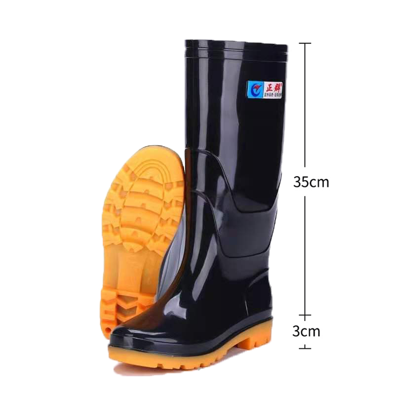 Rainshoe men water shoes high rain boots anti-slip waterproof slug shoes and laid shoes to catch fishing and wash car kitchen bull sole