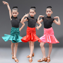 Latin Dance Suit Girls Summer Children Dance Practice 2022 New performance with less pediatrics Level Parted Suits