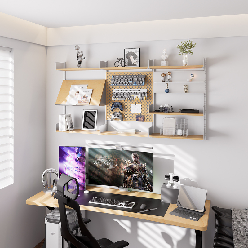 Wall-Mounted Bookshelf and Storage Rack for Small Apartments, Freely Combinable Wall-Mounted Multi-Layer Display Rack for Home Use