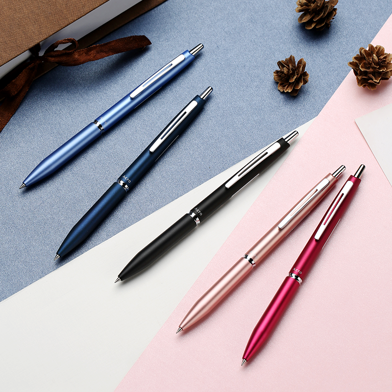 Vertical writing of Japanese PILOT Pen Acro series limited edition retro upscale press ball pen