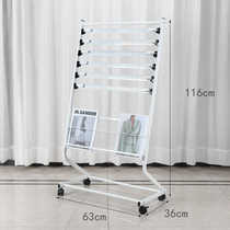 Newspaper rack clip book rack office mobile newspaper rack magazine book storage rack floor-standing display rack