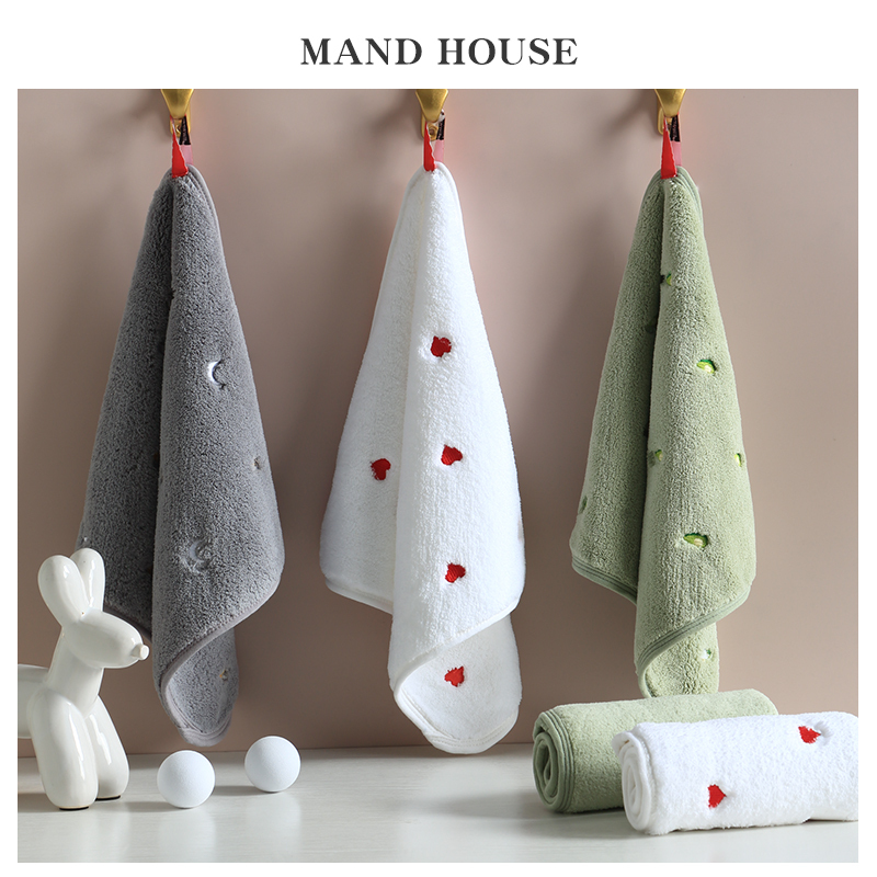 Small Towel for Face Washing, Home Use, Softer Than Pure Cotton, Absorbent, Quick-Drying, Unisex Square Towel, Hand Towel, Hanging Type, Special for Children