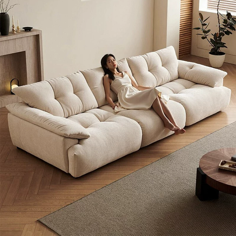 宜沃 Bud Puff Big Black Bear Chenille Fully Removable and Washable Adjustable Backrest and Seat Depth Function Fabric Cloud Sofa