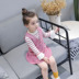 Quần áo trẻ em 2018 mới xuân bé gái sọc tay áo ren + váy vest hai bé shop trẻ em Phù hợp với trẻ em