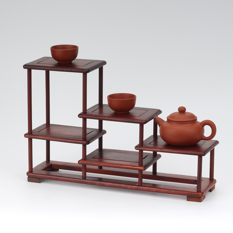 Red Acid Branches Multitreasure Shelf Red Wood Bou Ancient Rack Red Wood Small Multi-Treasure Teapot Shelf Tea House Decorative Shelf