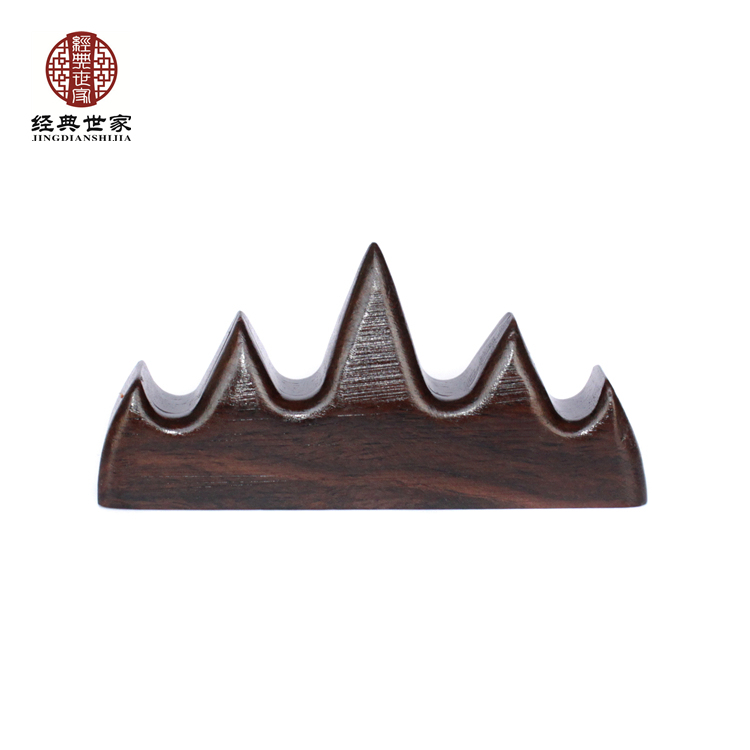 Red Wood Vin Room Four Precious Black Purple Sandalwood Woody Brush Holder Pen Holder Five Finger Mountain-Shaped Brush Holder Pen Hill Pen Rack Mountain
