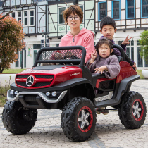 Mercedes-Benz Childrens electric car four-wheel four-whead remote-controlled baby boy double oversize toy car can be seated