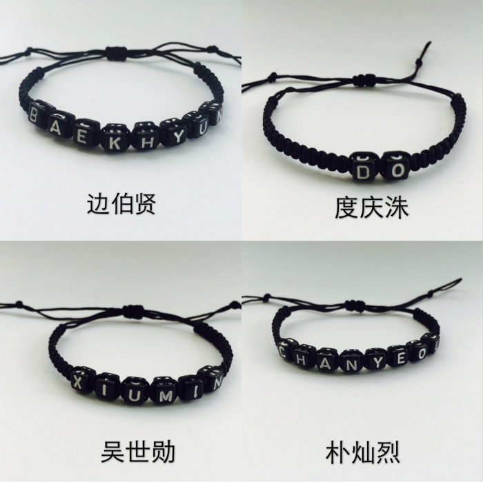 Wang Junkai tfboys xung quanh Wang Yuanyi 烊 Vòng đeo tay EXO thiên niên kỷ GD đôi nam nữ tùy chỉnh dệt dây tay vòng pandora pnj