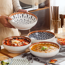 Daily Acid Vegetable Fish Large Basin Bowl Large Size Soup Bowl Soup Basin Water Cooking Meat Slices Water Cooking Fish Hair Blood Wan Exclusive Basin of Cooking Bowl