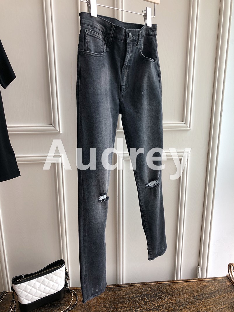 AUAUREY THIN BLACK PANTS STAR Private Suit Breaking Pencil Pants Out of Street Rate JI High Fashion to match Jeans Women