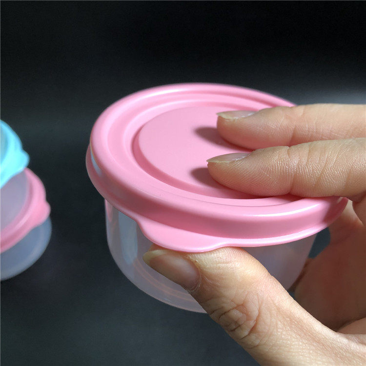 Пищевой контейнер 包邮 彩色小圆盒迷你保鲜盒调味调料收纳盒子储水零食盒整理元盒