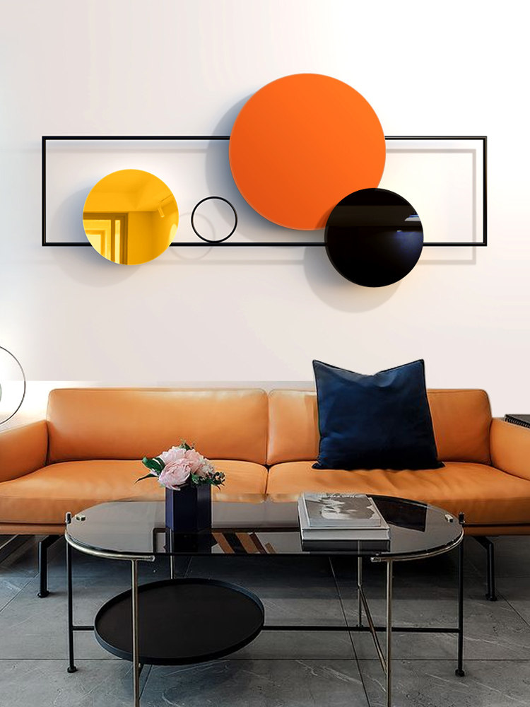 Light luxury modern wrought iron living room pendant dining room wall decoration room bedroom wall TV sofa background decoration