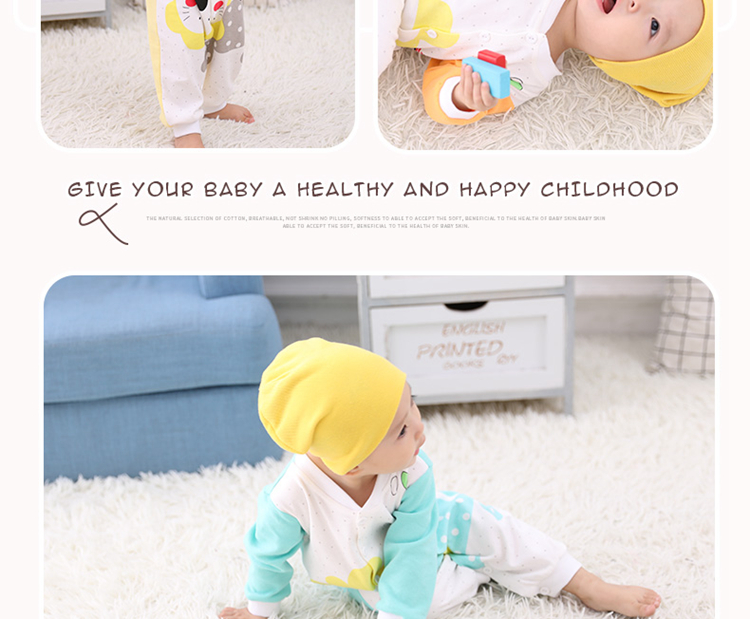 Quần áo bé Xiêm xuân hè thu đông Quần áo bé gái 0 cotton 6 áo dài tay 1 tuổi nam sơ sinh romper 3 tháng sleepsuit trẻ em