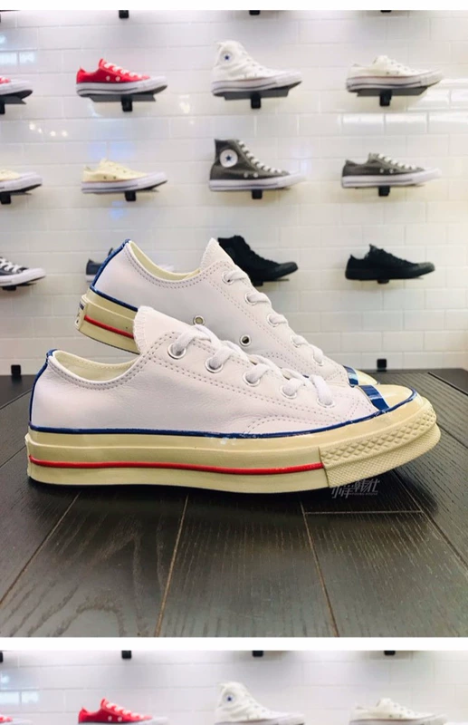 Korea Converse CONVERSE 1970S giày nam và nữ bằng da cũ retro giày vải thông thường 161733C - Plimsolls