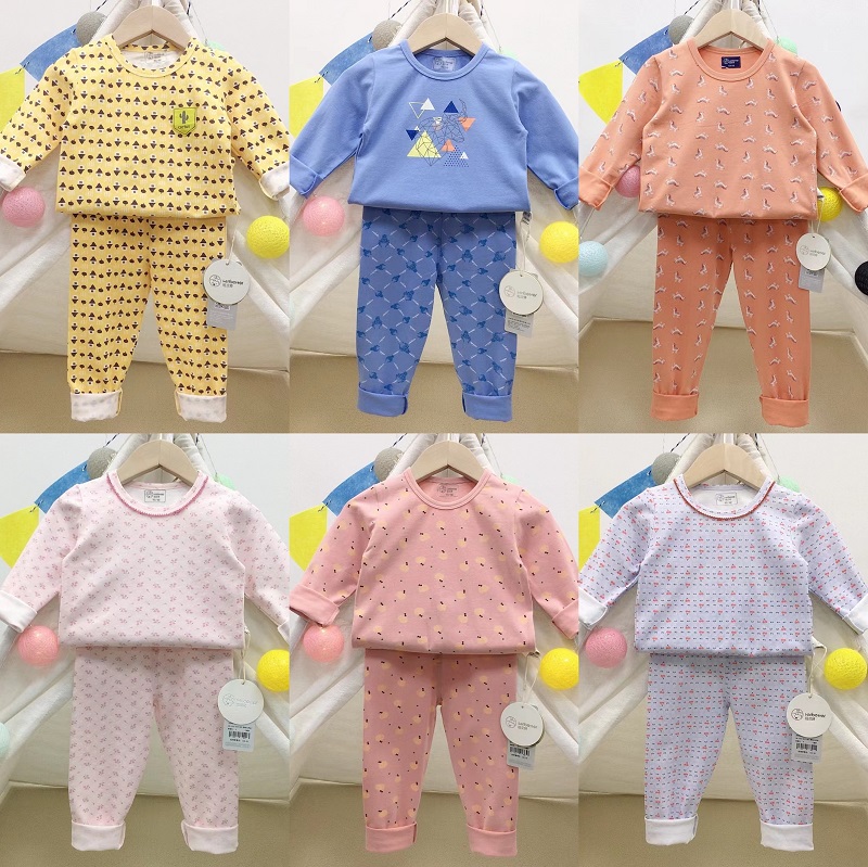 Wanbet Children's Underwear Sets Pure Cotton Leka Autumn Clothes Sanitary Pants Spring Autumn Season Thin middle and male children's home clothes