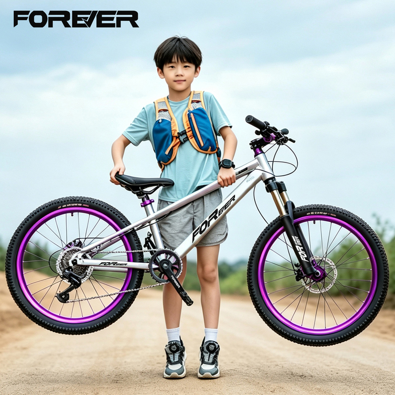 Permanent Aluminum Alloy Children's Bicycle for Dirt and Mountain Biking, Suitable for Boys Aged 6 to 8 to 12, with Oil Brake and Variable Speed