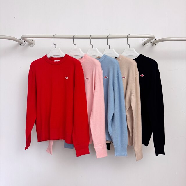 Japanese Trendy Brand Autumn and Winter New Classic Round-Neck Women's Embroidered Workwear Knit Sweater Long-Sleeve Pullover Danton