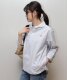 Autumn and winter new daily single half placket solid color striped women's long-sleeved shirt Jessica Jung shirt doll collar DANTON