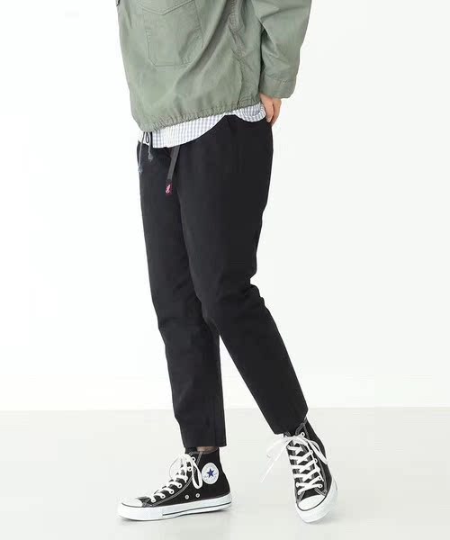 Japanese Order Spring Product Japanese Style Belt Slim Simple Women's Casual Pants Small Straight Leg Nine-Point Pants