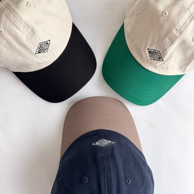 Japanese Trendy Brand Autumn and Winter New Solid Color Contrast Embroidery Versatile Unisex Baseball Cap Duckbill Cap Casual Cotton Danton