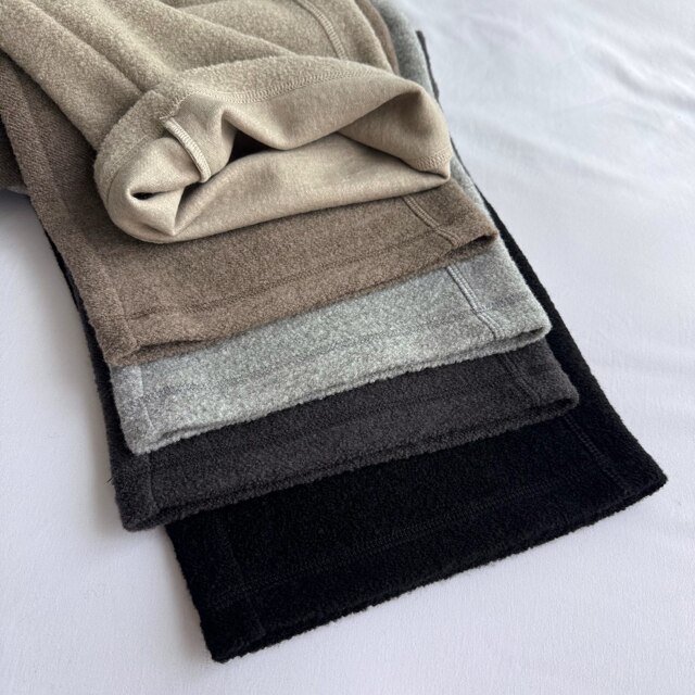 Autumn and Winter New Japanese Classic Retro Elastic Waist Women's Wool Blend Pants Casual Wide-Leg Sickle Pants Carrot Pants