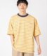 Japanese Trendy Brand Spring/Summer New Product Simple Round Neck Striped Thick Cotton Loose Embroidered Pocket Unisex T-Shirt Short Sleeve