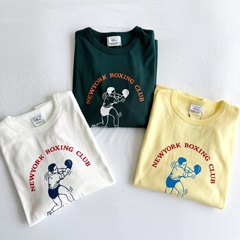 Japanese Trendy Brand Spring/Summer New Product Simple Round Neck Letter Cartoon Print Seamless Women's T-Shirt Short Sleeve Pure Cotton