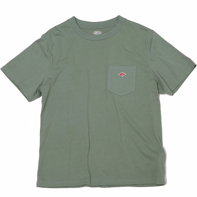 Japanese Spring Style Classic Pocket Patch Solid Color Simple Women's Short-Sleeve T-Shirt Japanese Style Danton