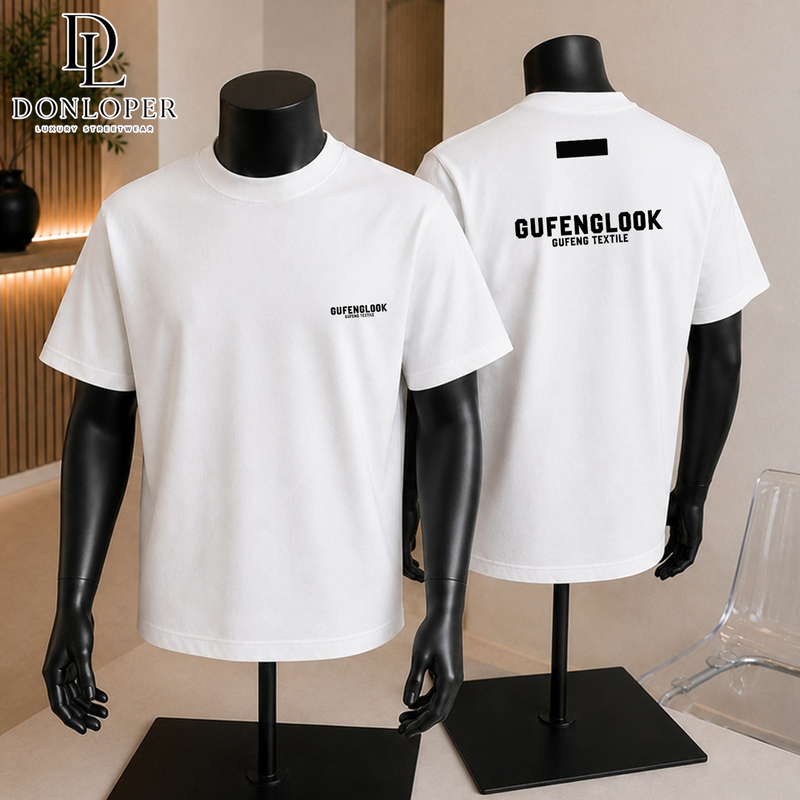 [New Arrivals at the Store] Dl Donloper Hong Kong High-End Trendy Brand Short-Sleeved Men's Trendy Letter-Printed Pure Cotton T-Shirt