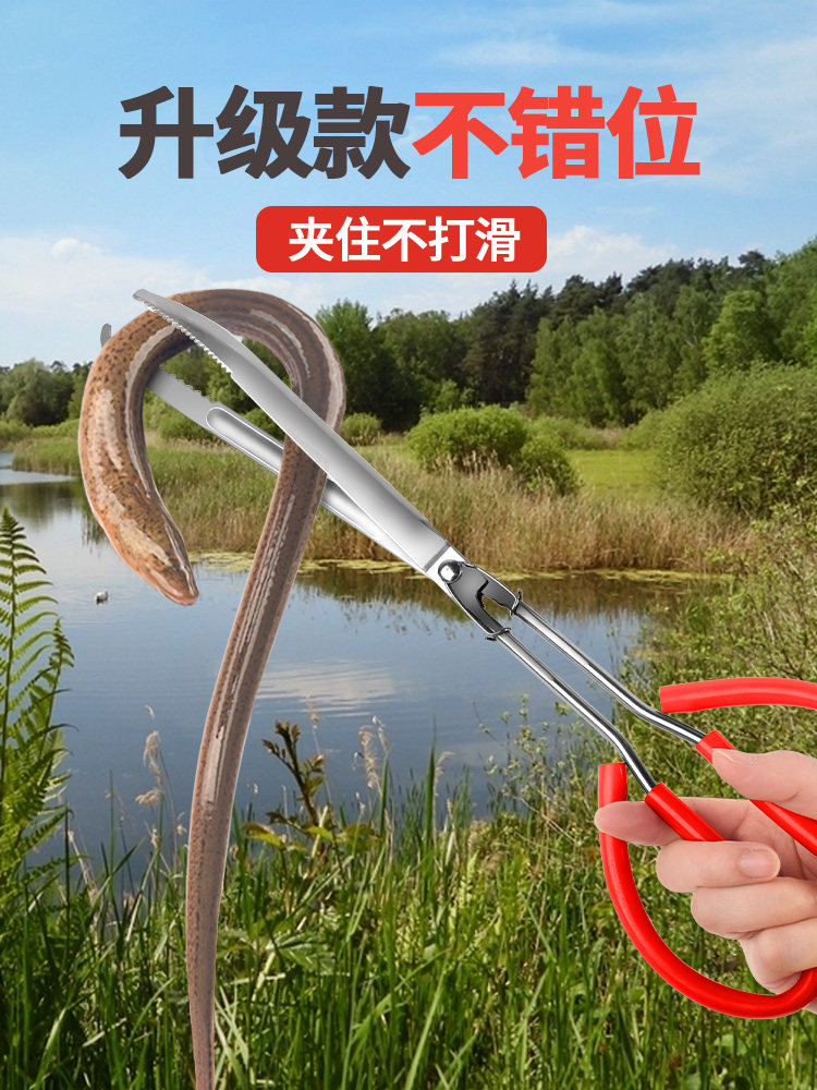 New stainless steel eel clip Eel clip Loach crab pliers Non-slip anti-off catching tools Catch Poseidon