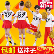 Kids cheerleading performance costume boys and girls games dance costume children cheerleaders performance costume soccer baby